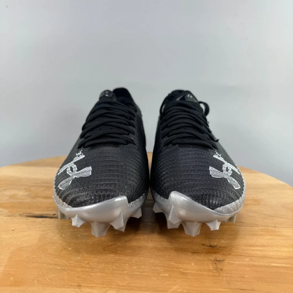 Under‎ Armour Blur Pro Mens Size 10 Black Silver Grey Football Cleats Smoke NEW